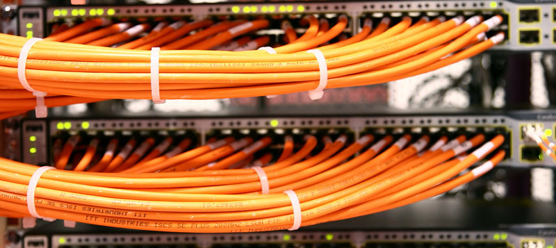 Organized Orange Cables, Cable Ties