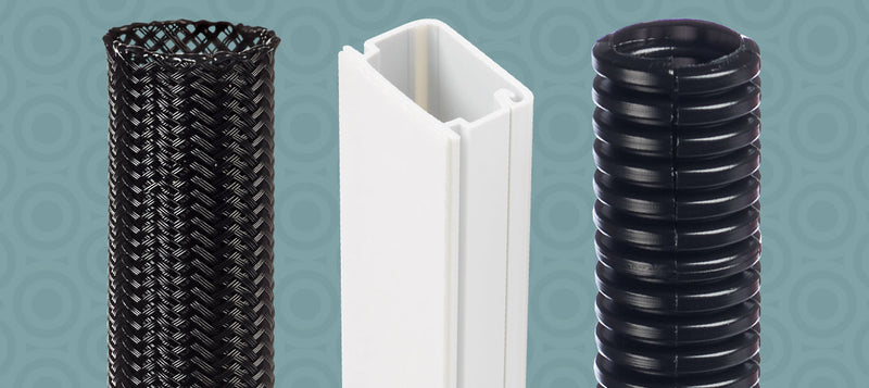 Braided Sleeving, Cable Raceway, Wire Loom, Black, White