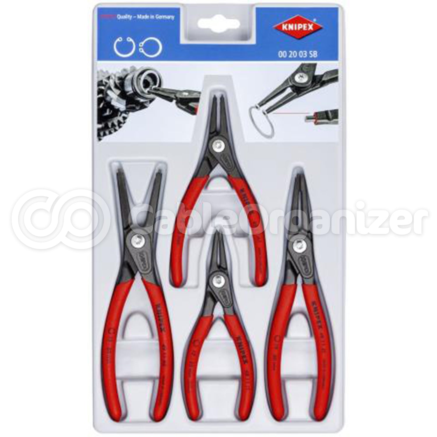 Knipex® 4 Piece Precision Snap Ring Pliers Set