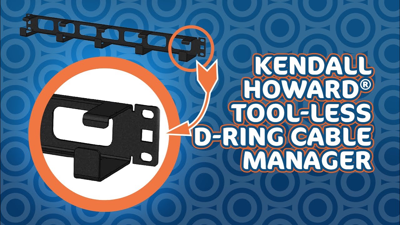 kendall-howard®-2u-tool-less-d-ring-cable-manager