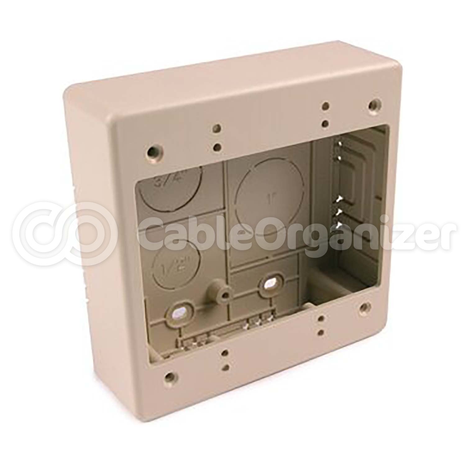 HellermannTyton® Power Rated Raceway - Dual Gang Junction Box