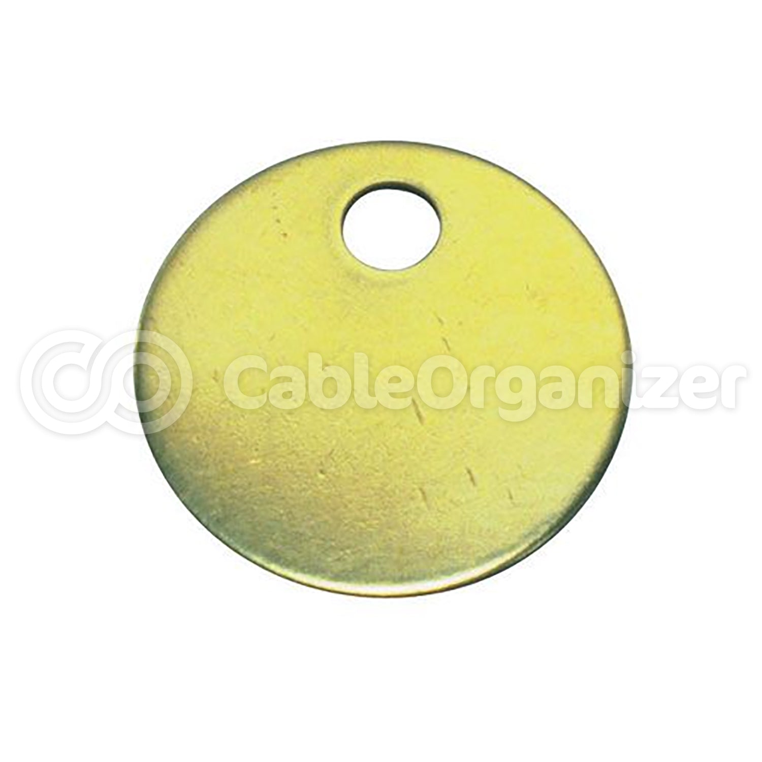 Marker Tag, Brass, Circle, 1 Hole, 1.0" (25mm) x .040" (1.02mm) QTY: 25