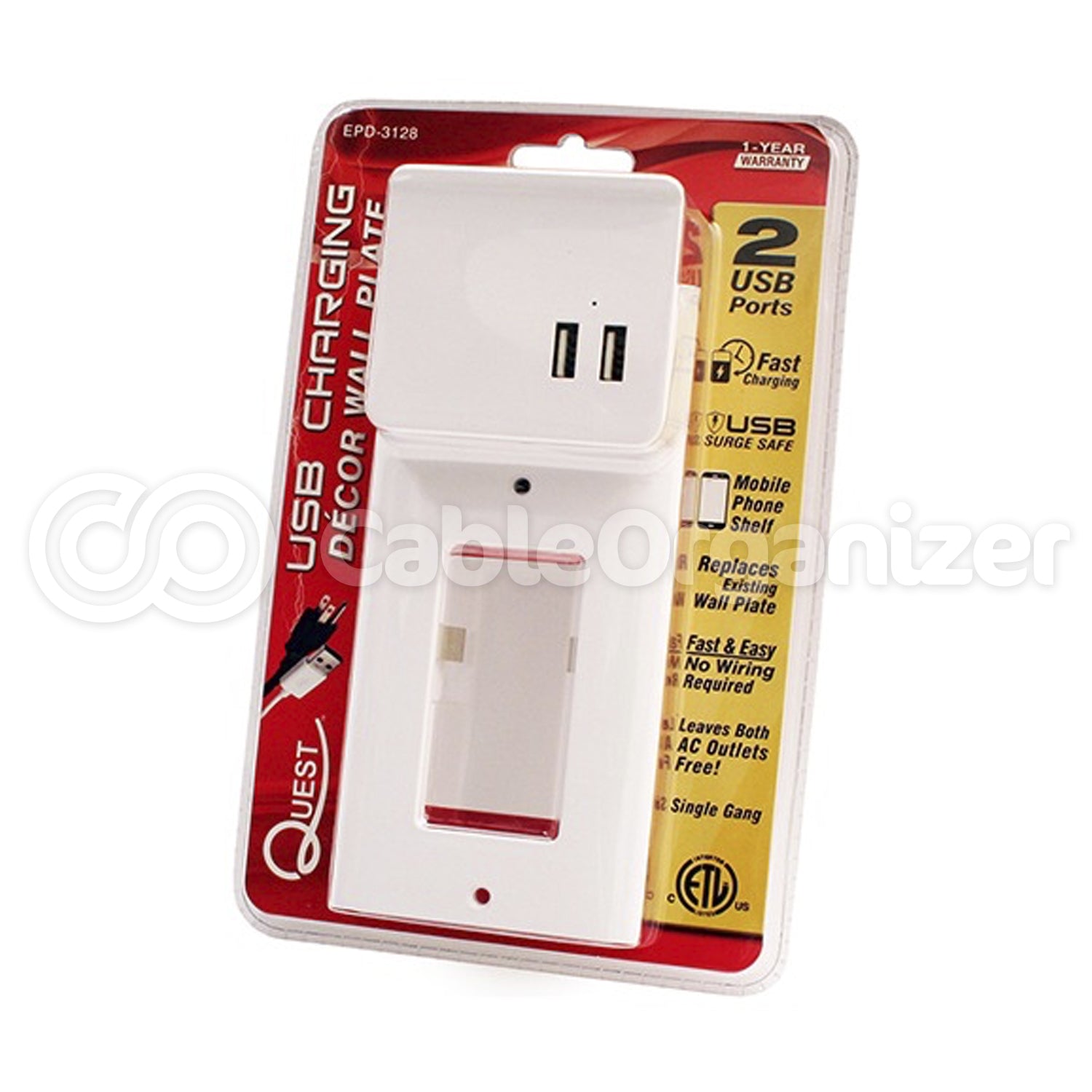 Quest USB Charging Wall Plates