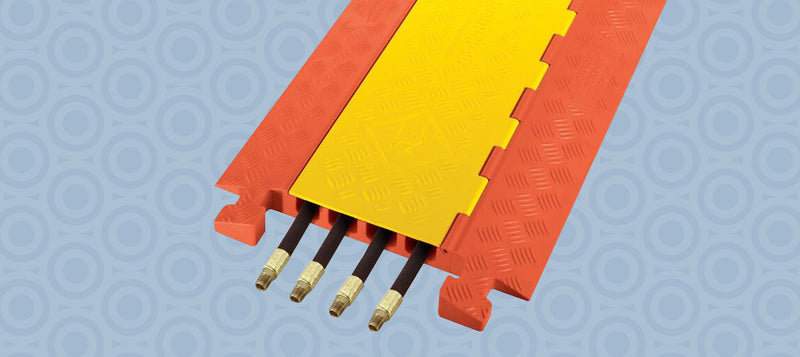 5 Channel Cable Protector ; Orange/Yellow