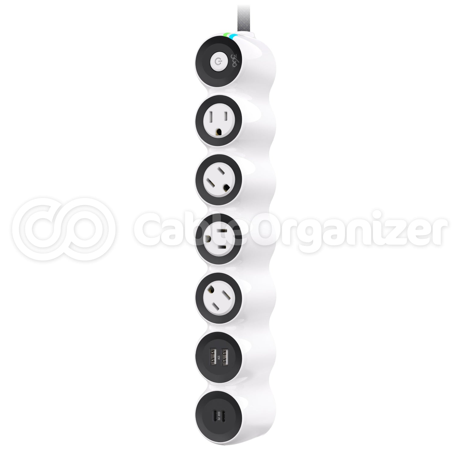 360 Electrical® PowerCurve77 Power Strip w/ USB Charger & Surge Protection
