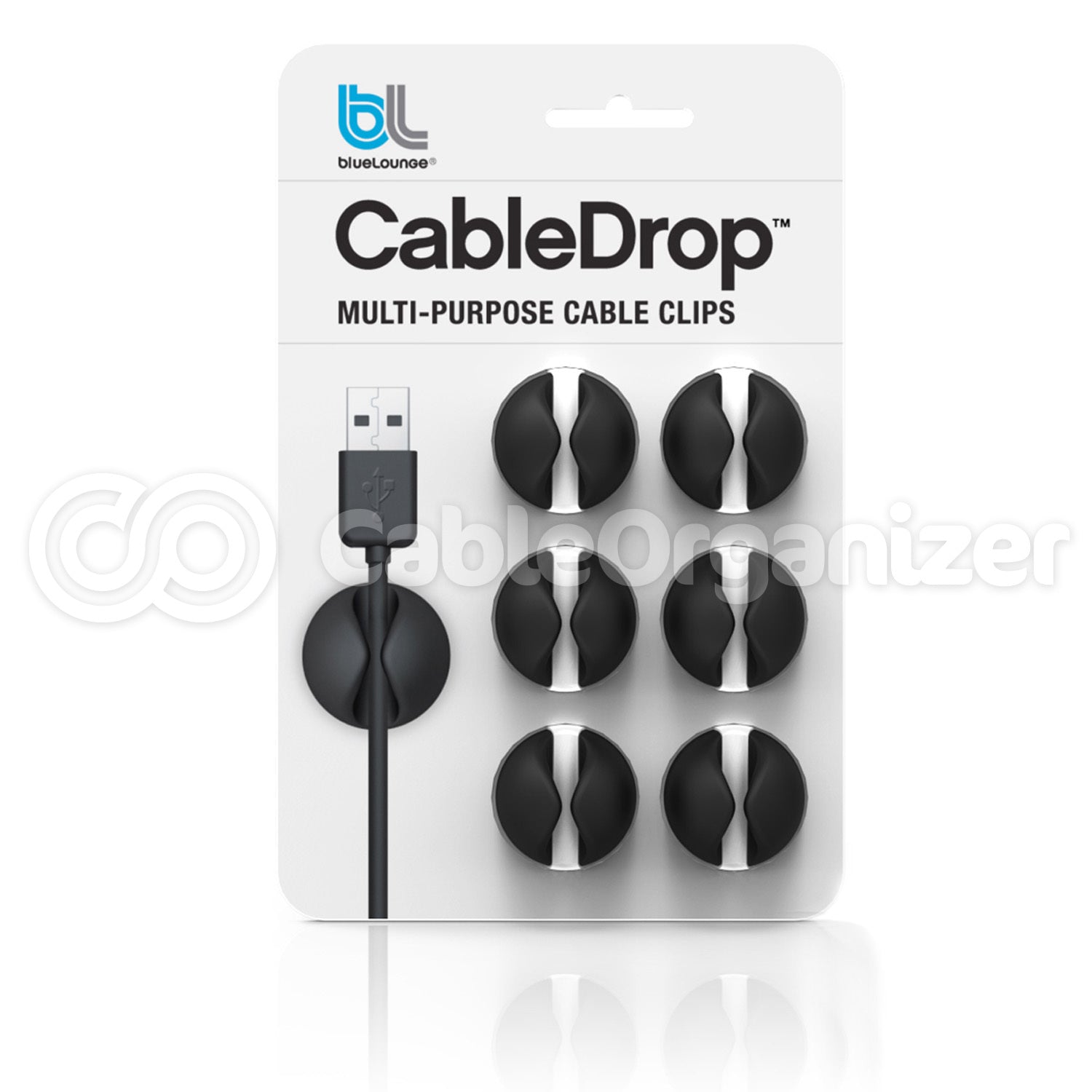 BlueLounge® CableDrop™ Cord Clips