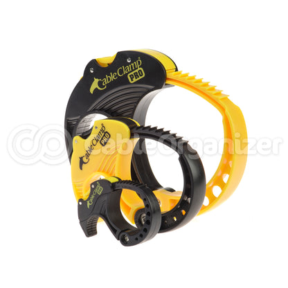 A Black and Yellow Cable Clamp kit with a small, medium, and large cable clamp.