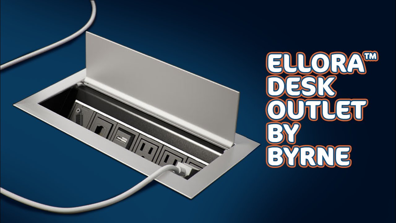 Ellora Recessed Power & Data Desk Outlet