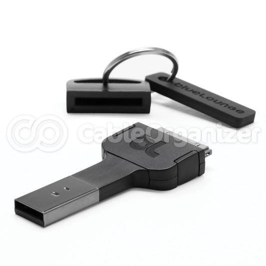 KI-BL - Keychain Charger-Connector, Black, 30 pin