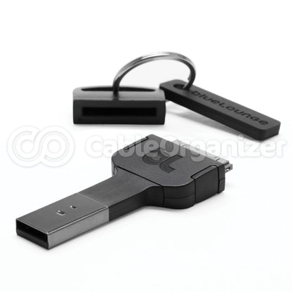 KI-BL - Keychain Charger-Connector, Black, 30 pin