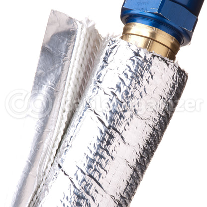 T6F2.00SV - T6F - 2" Aluminized Fiberglass Semi-Rigid Split Tubing w/High Temp Adhesive  
