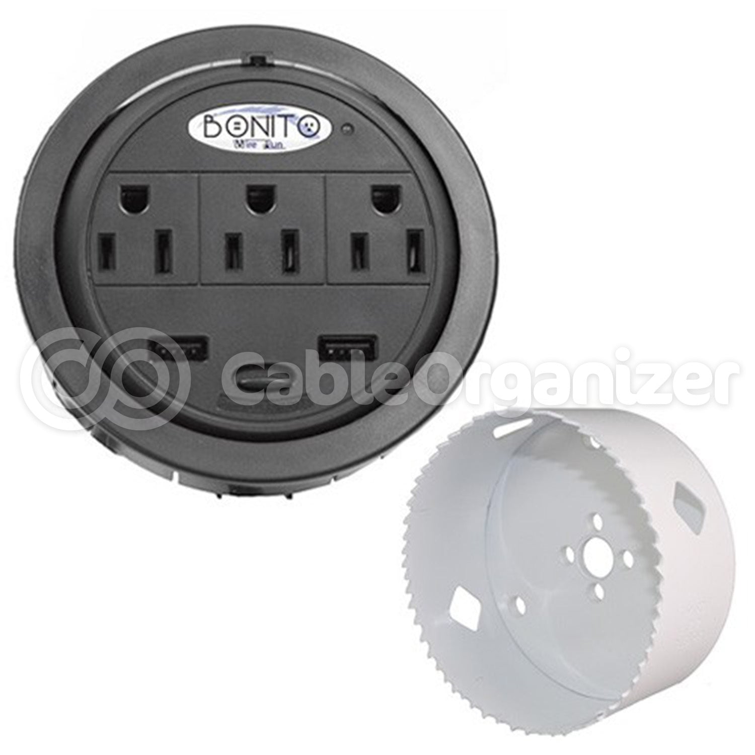 Wirerun Bonito® Desk Outlet Install Kit