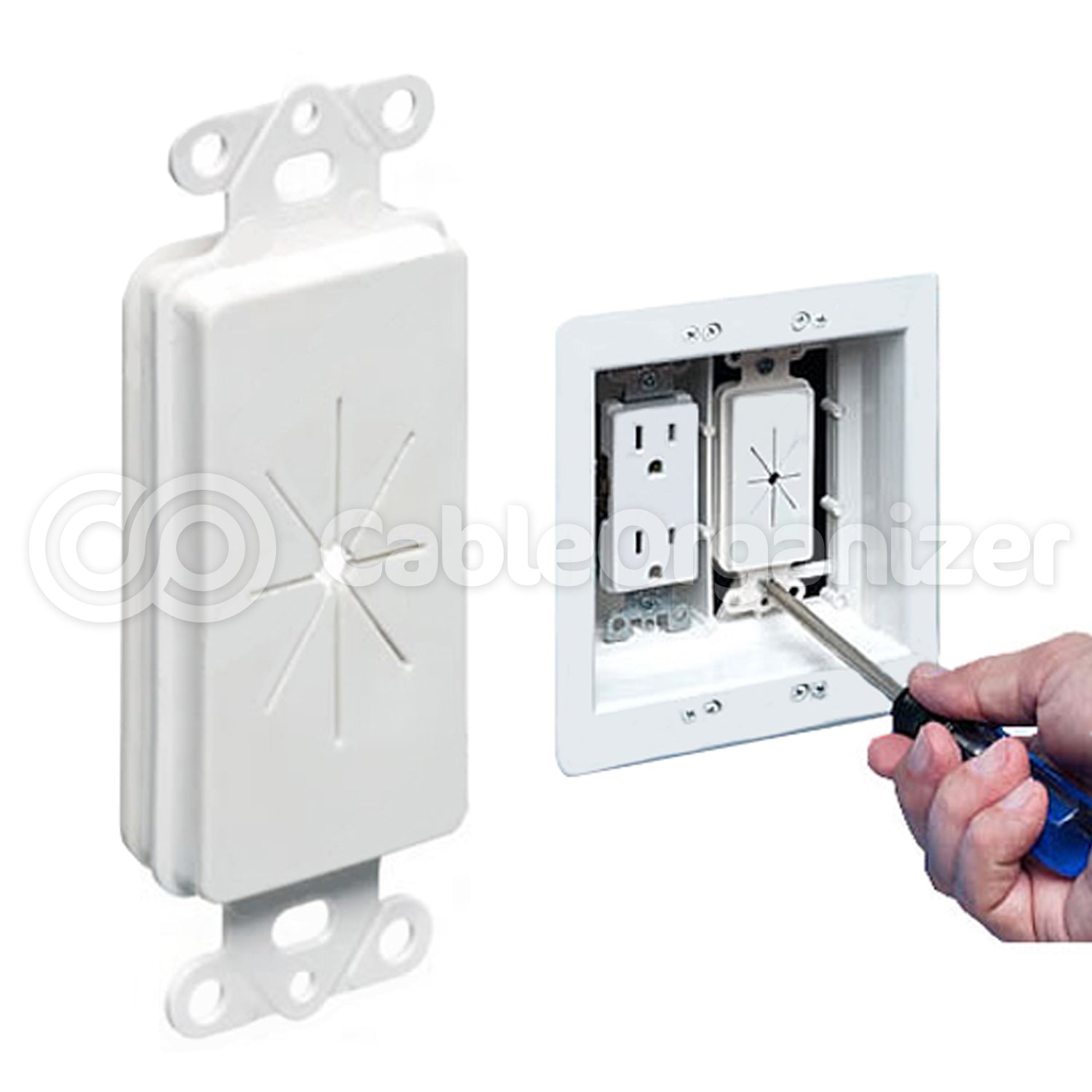 Arlington Industries® SCOOP™ Cable Entry Plate with Slotted Cover