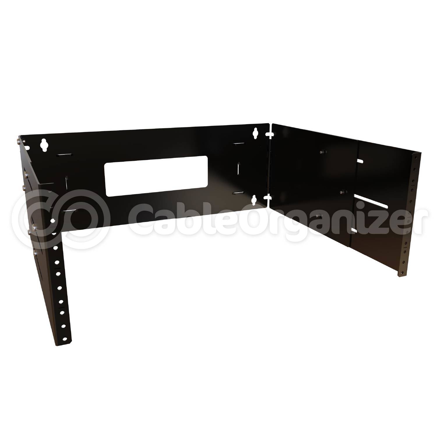Hammond® Manufacturing Adjustable Depth Hinged Wall-Mount Rack (100 lb)