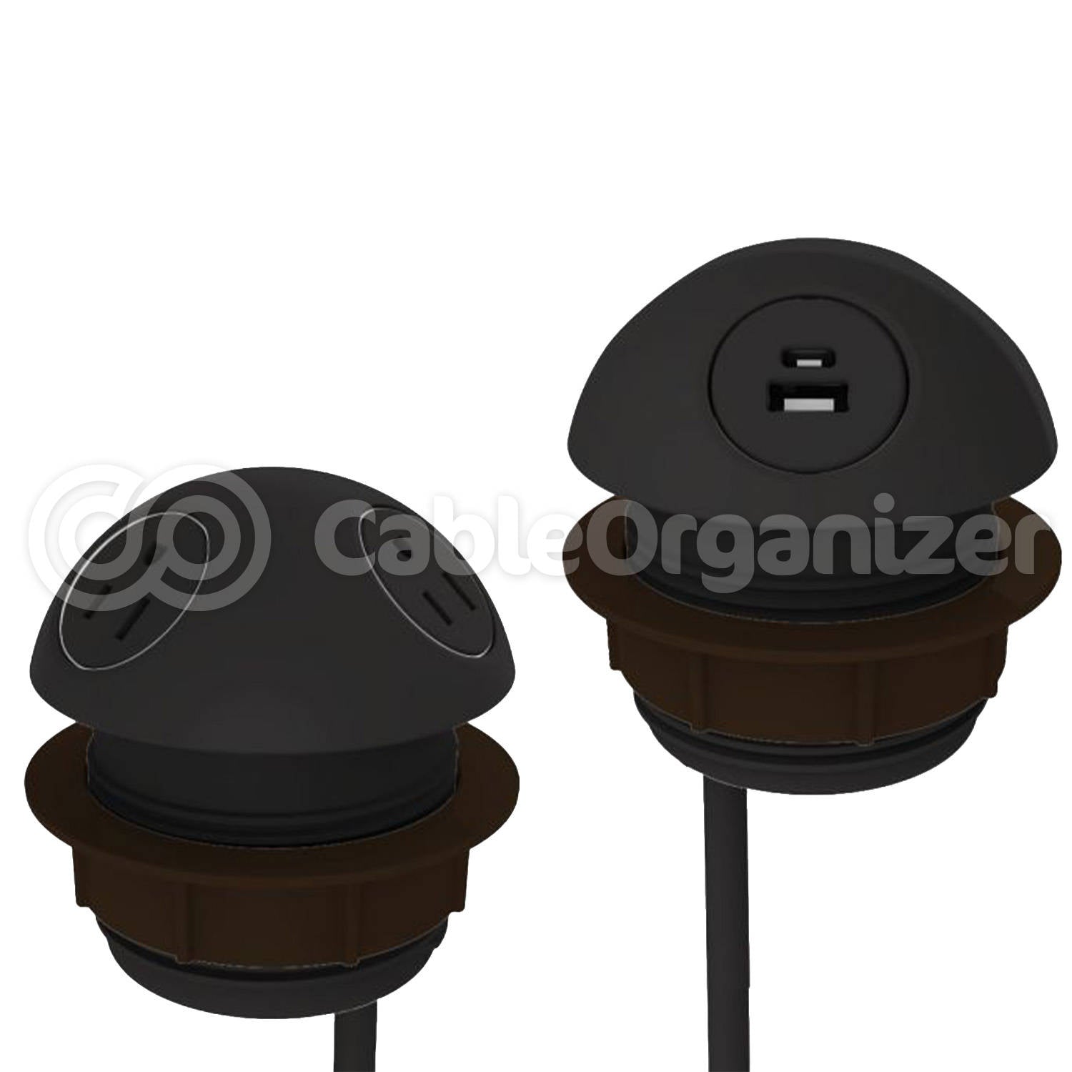 Hemisphere Power & USB Charging Desk Grommet