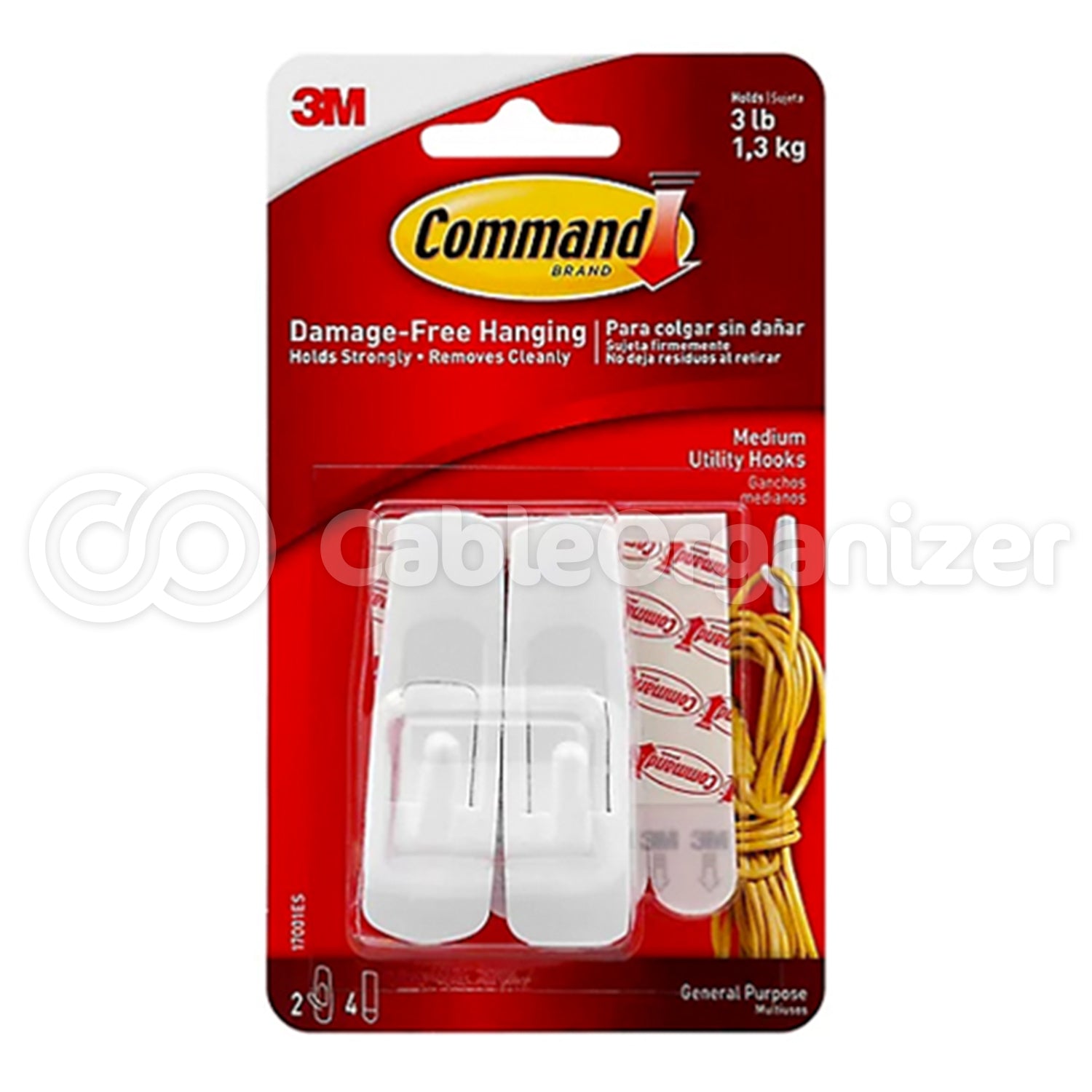 3M Innovation™ Command™ Adhesive Hooks and Hangers – CableOrganizer