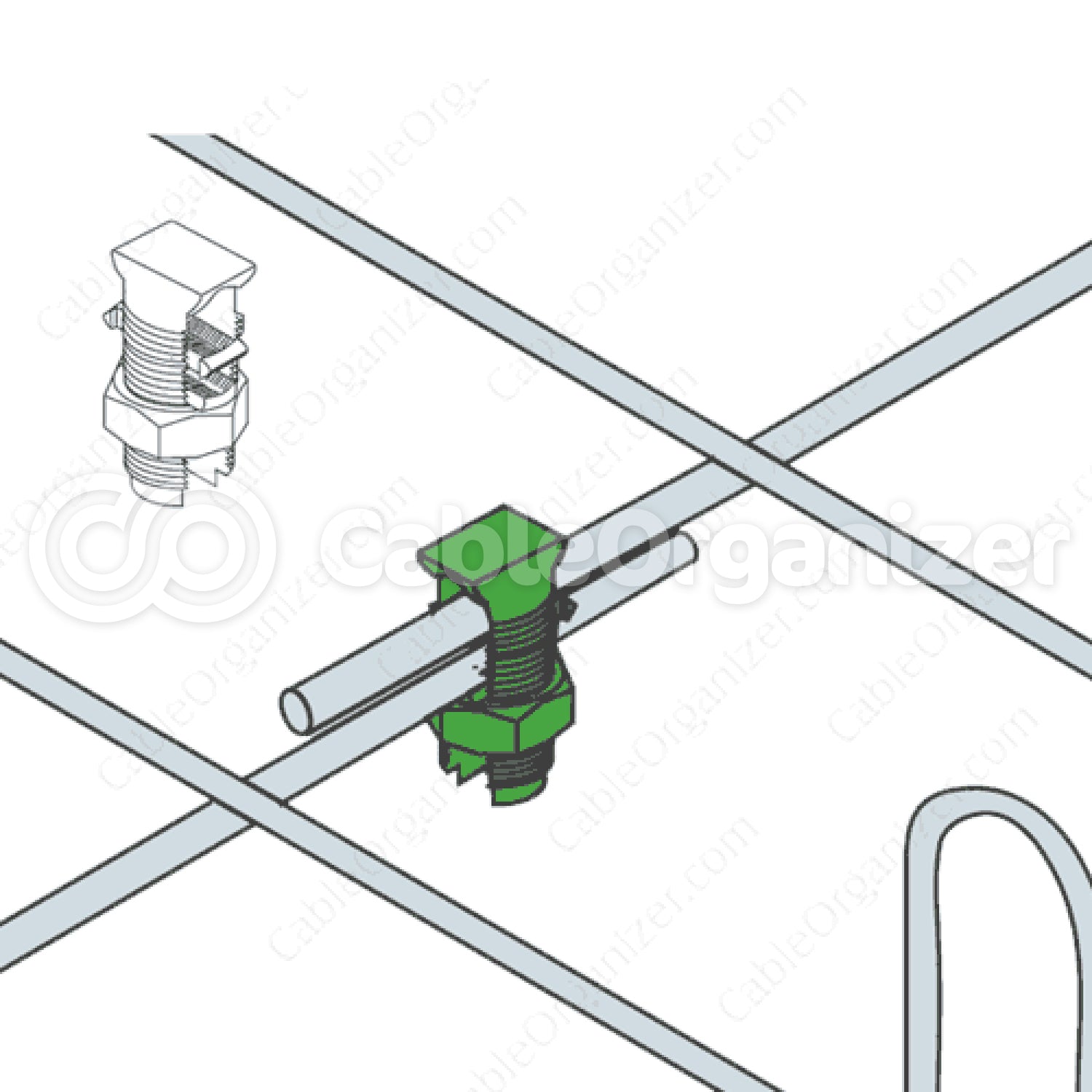 Snake Tray® Cable Management Systems - 201 Series Universal / Overhead Connector Bolts