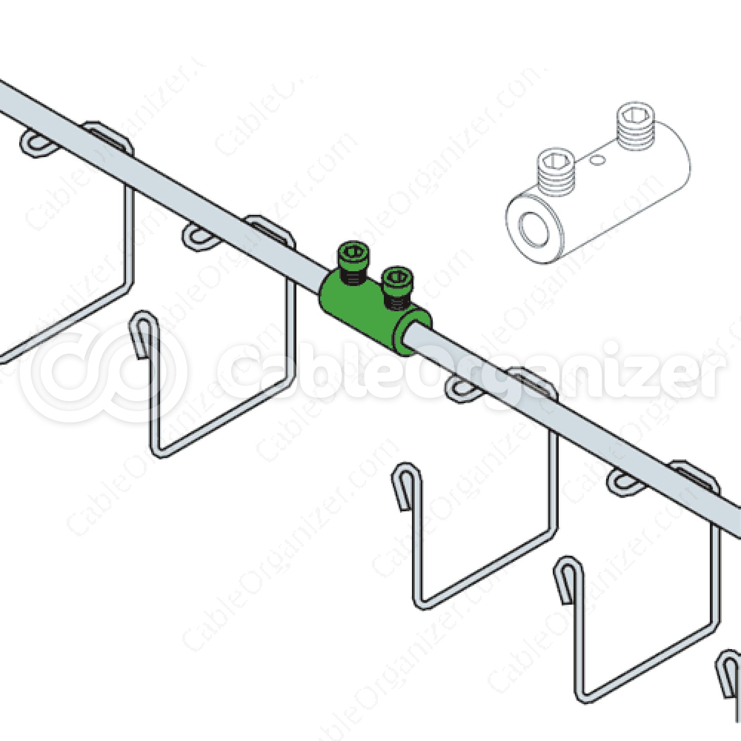Snake Tray® Cable Management Systems - 201 Series Universal / Overhead Connector Bolts