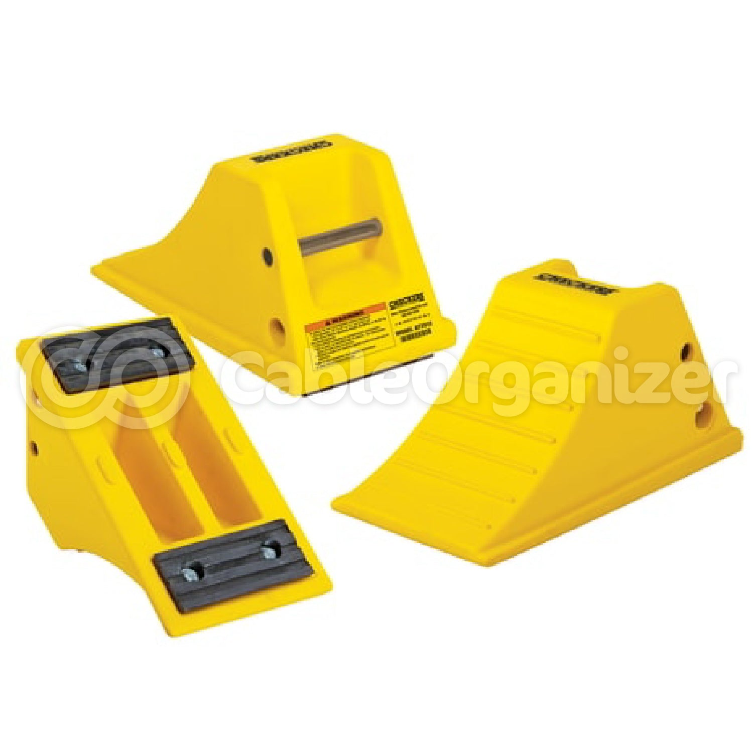 All-Terrain Heavy-Duty Wheel Chock with Rubber Pad, 40 Ton Capacity, 28-38 in. Tires