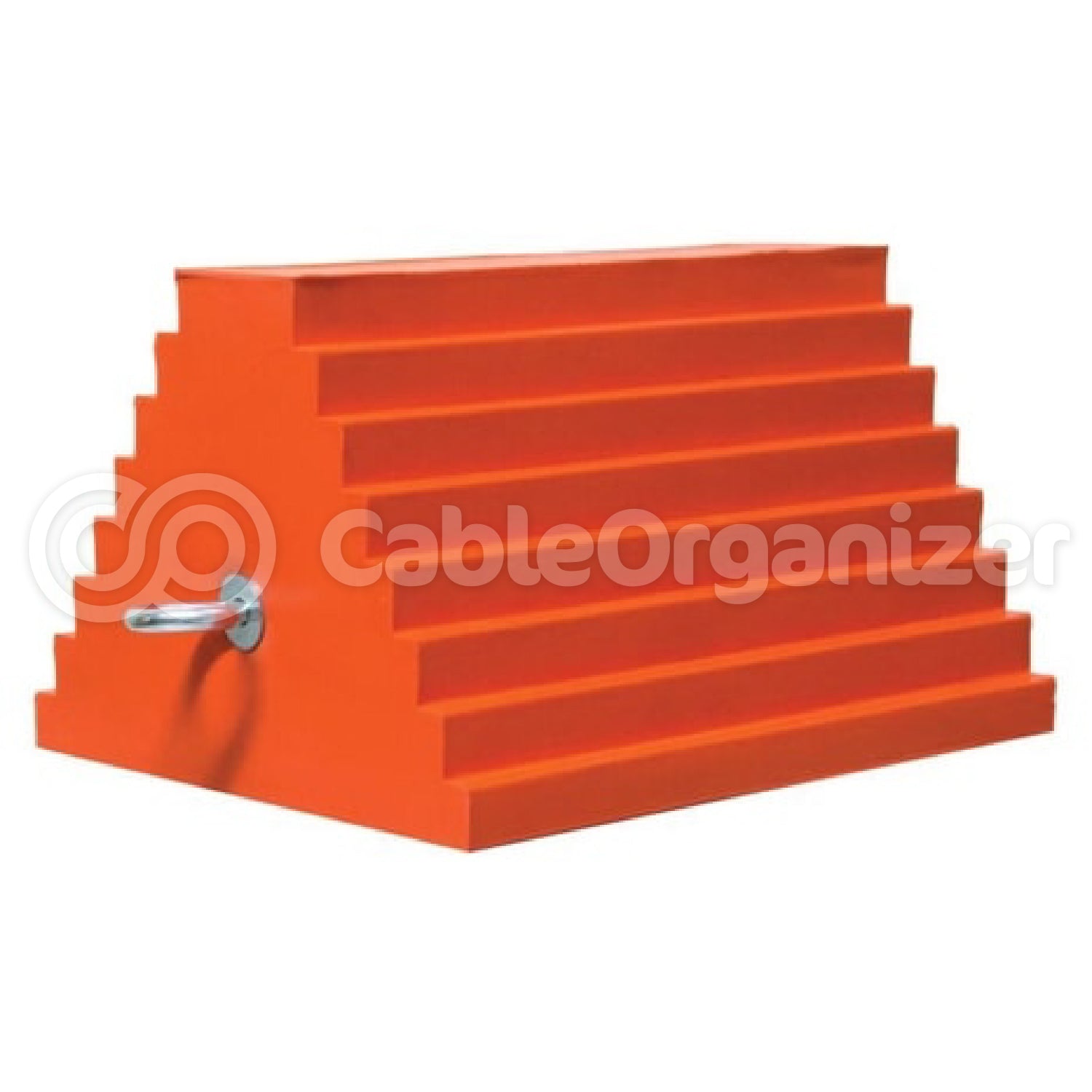 General-Purpose Utility Step Wheel Chock with Cored Bottom, 20,000 lb Load Capacity, Trucks & Trailers