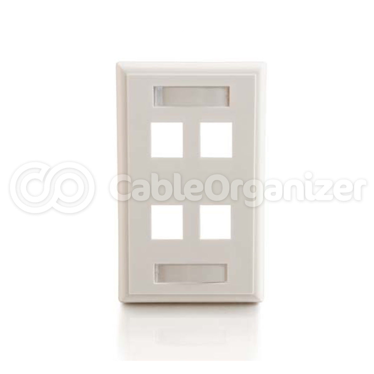 Last Chance Cables To Go™ 4-Port Single Gang Keystone Wall Plates