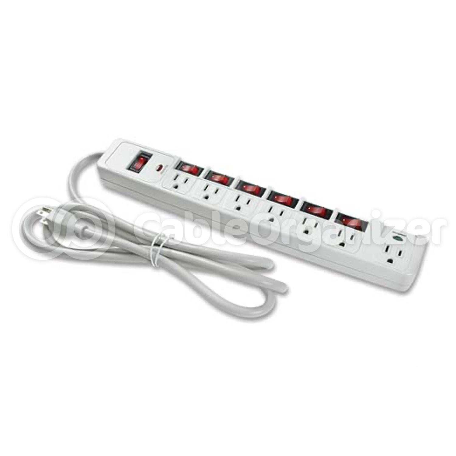 7-Outlet Surge Protector with Individual Switches