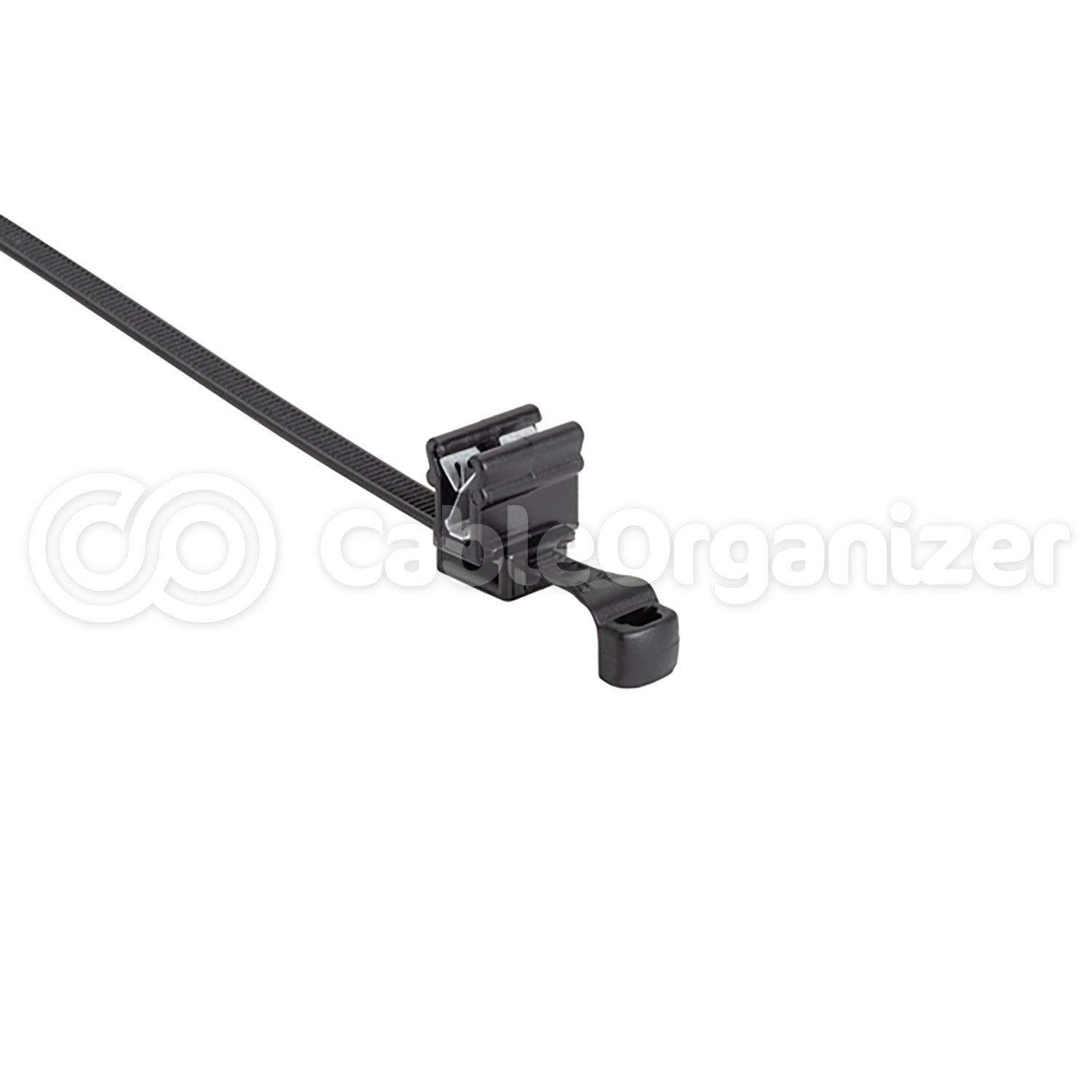 HellermannTyton® 2 Piece Low Profile Cable Tie with Edge Clip