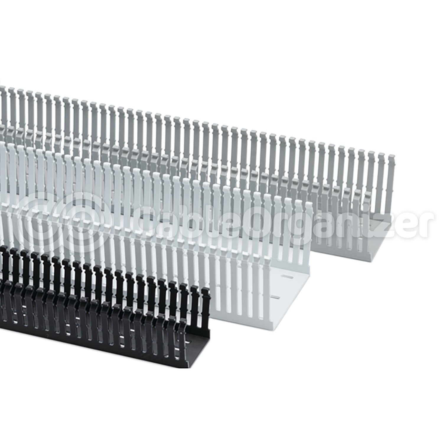 HellermannTyton® High Density Slotted Wall Wiring Duct - 4in - Non-Adhesive