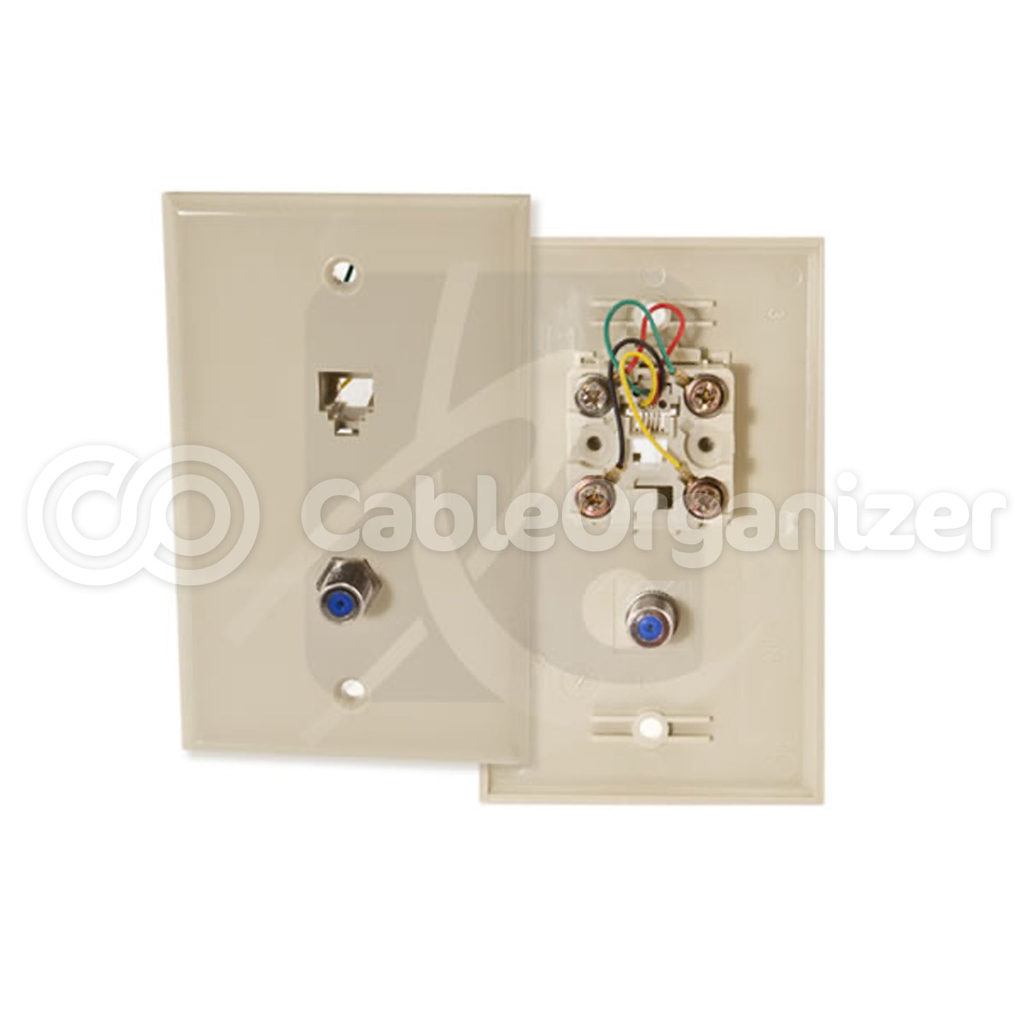 Decora® TV/Phone Combination Jack & Wallplate