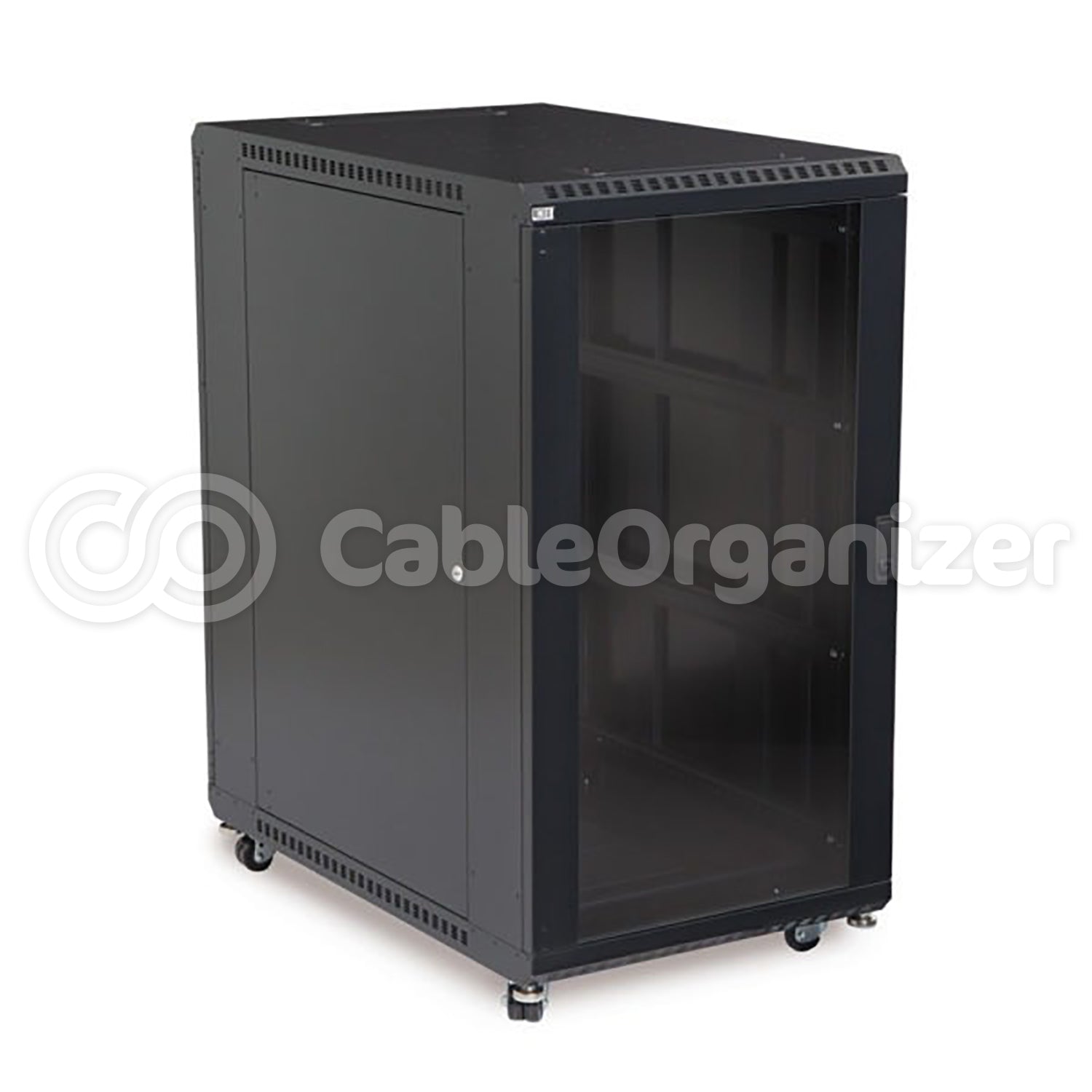 Kendall Howard LINIER Server Cabinet - Glass/Solid Doors