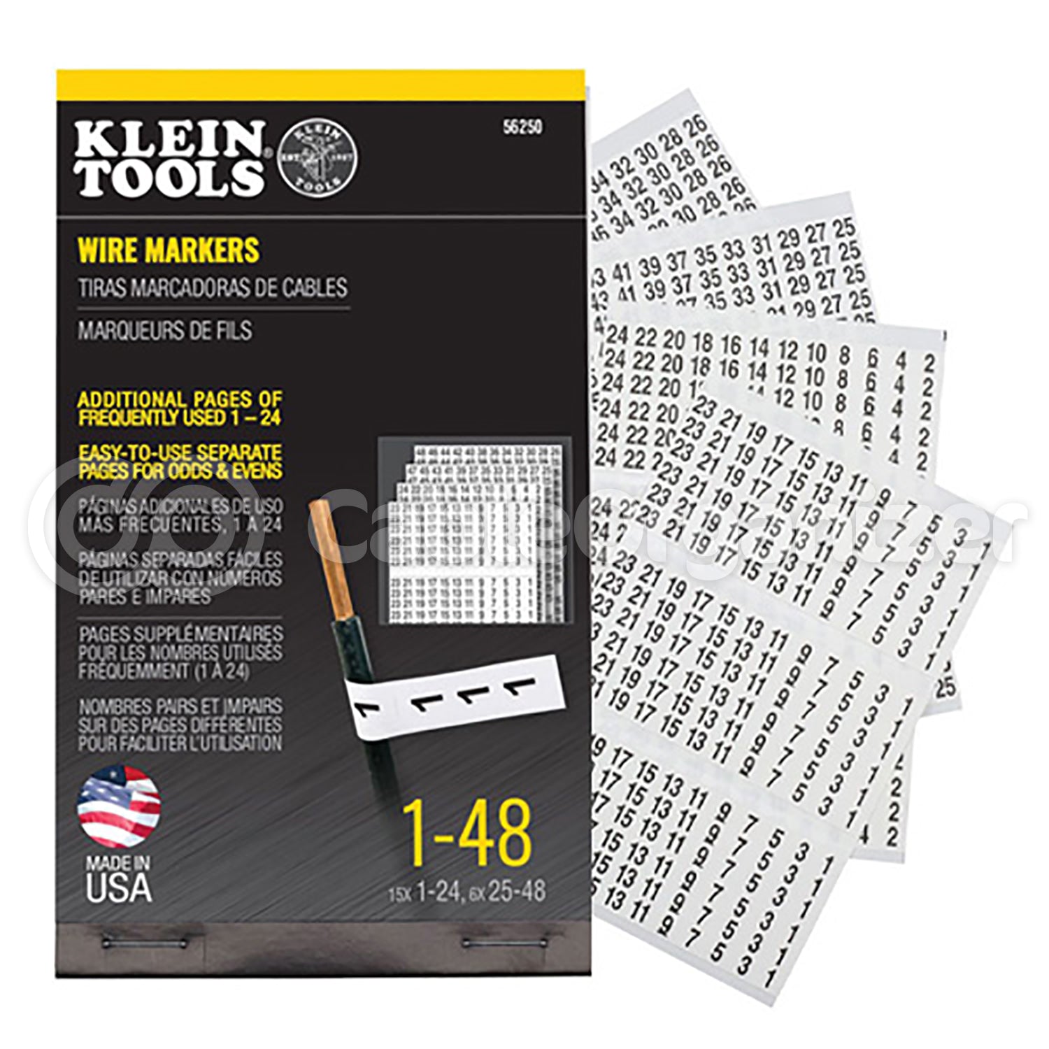 Klein Tools Wire Marker Book, 1-48