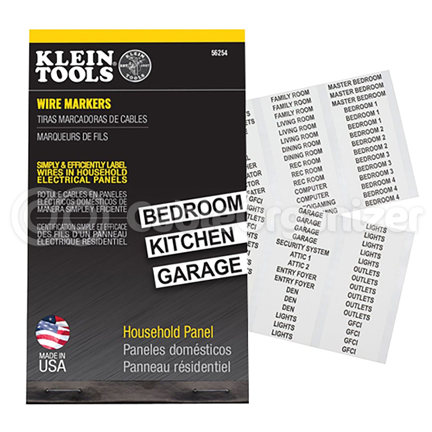 Klein Tools Wire Marker Book-Household Electrical Panel