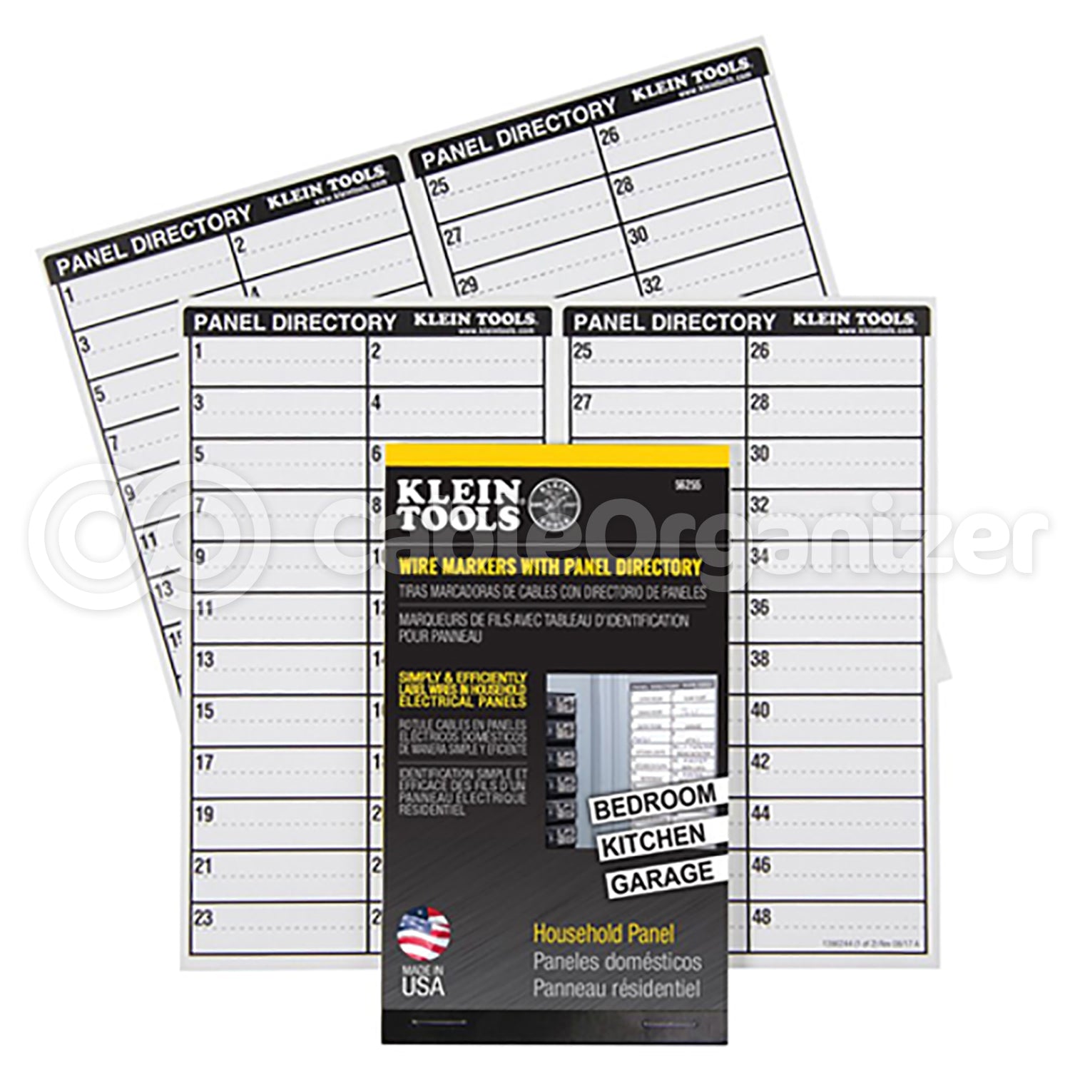 Klein Tools Wire Markers-Household Electric Panel w/Directory