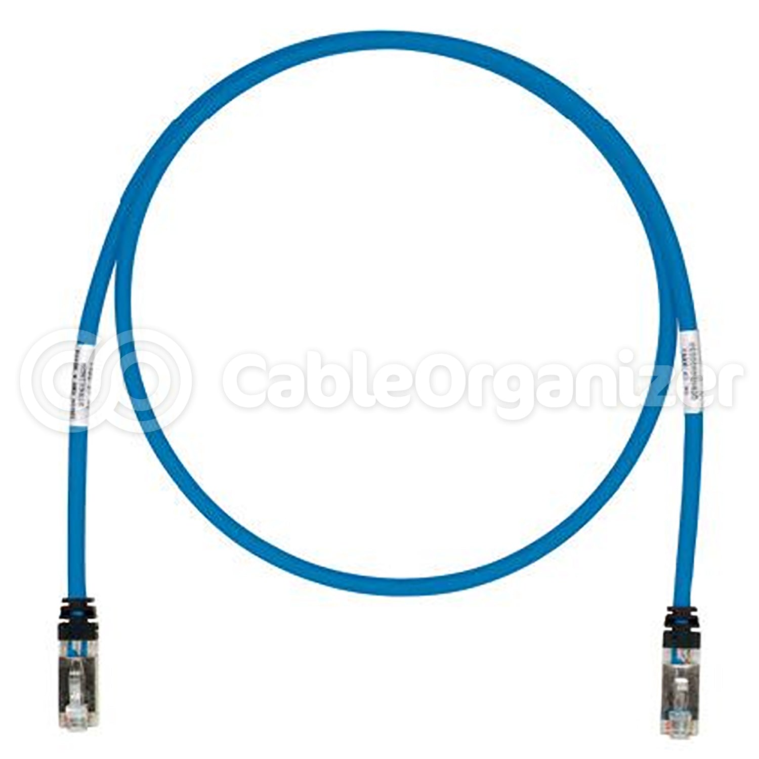 Copper Patch Cord, Category 6A, Blue S/FTP Cable, 15 Ft