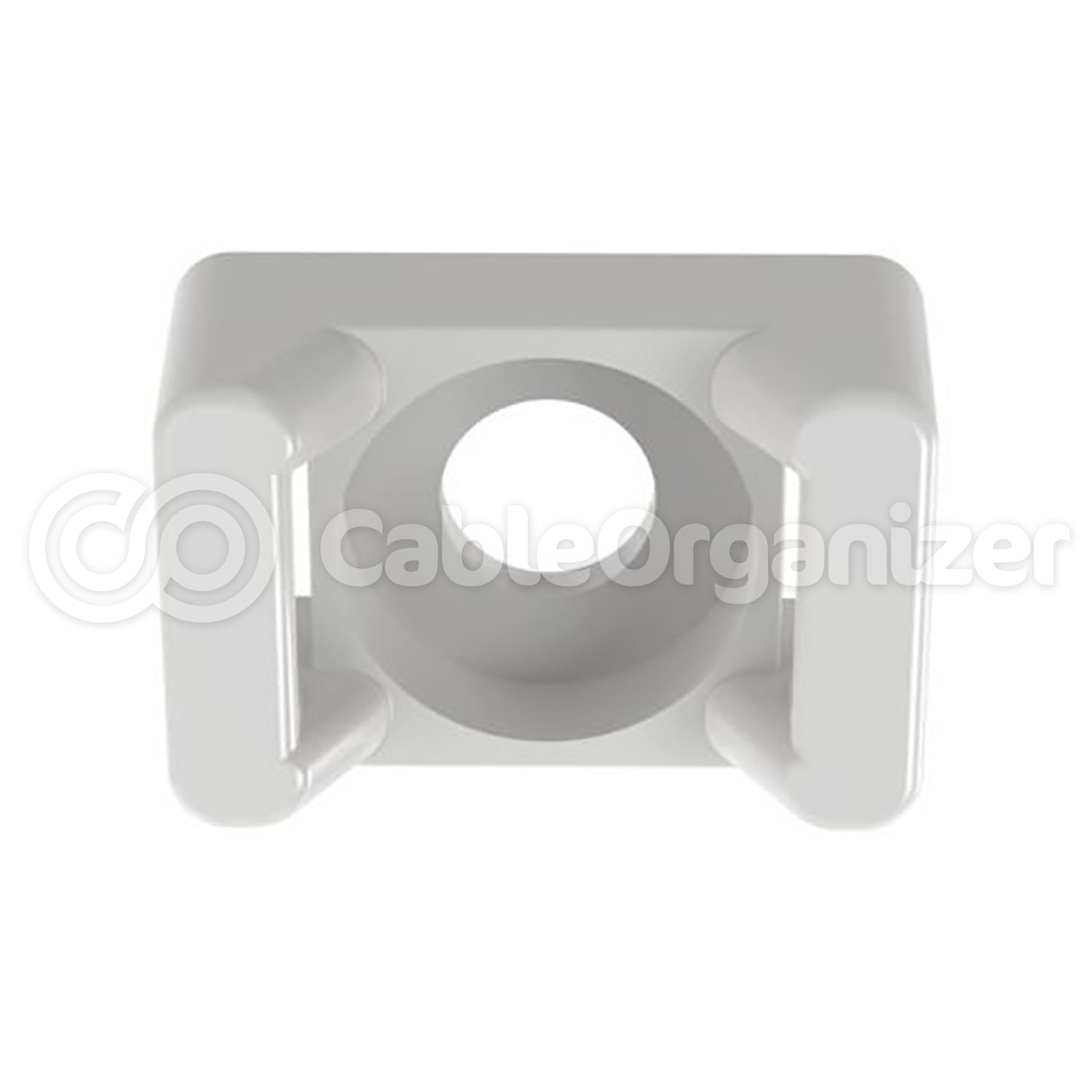 Cable Tie Mount, .62" (15.8mm)W, #8 Screw (M4), Nylon QTY: 100