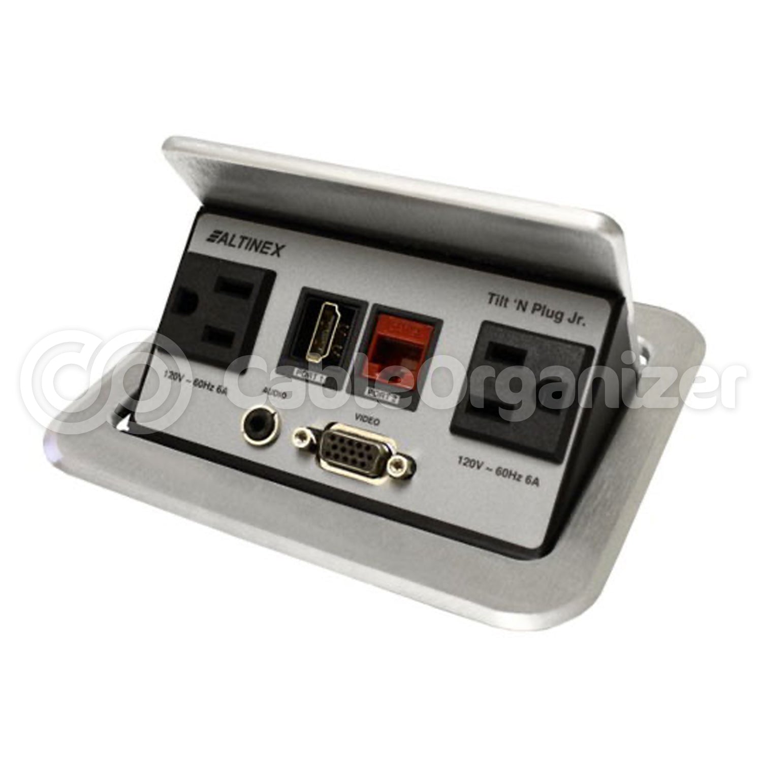 Tilt 'N Plug Jr.™ Tabletop Interconnect Box