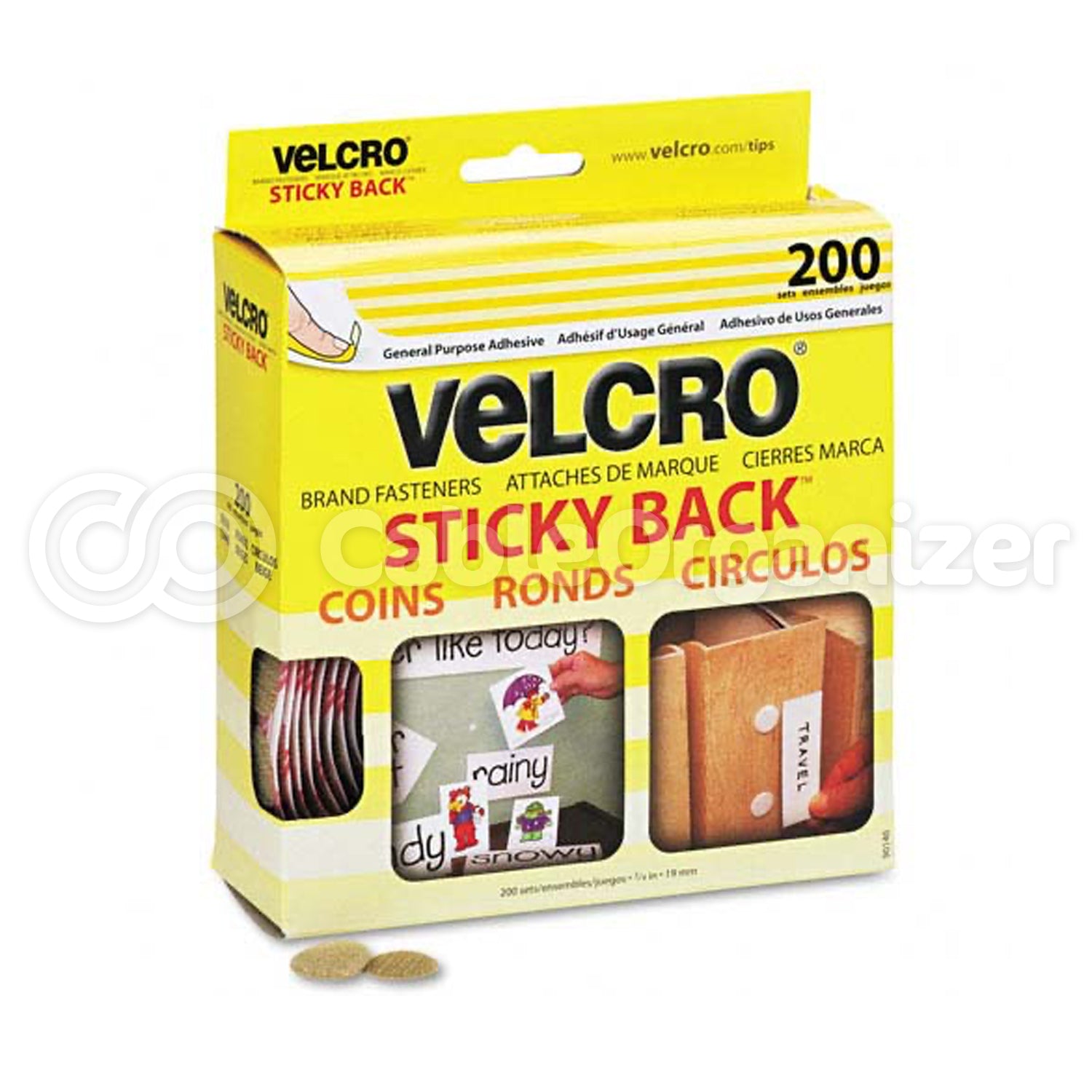 VELCRO® Brand Adhesive-Backed Hook and Loop Dots